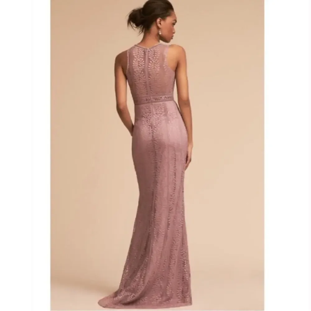 Bhldn Connor crochet dress in mauve - Picture 3 of 9